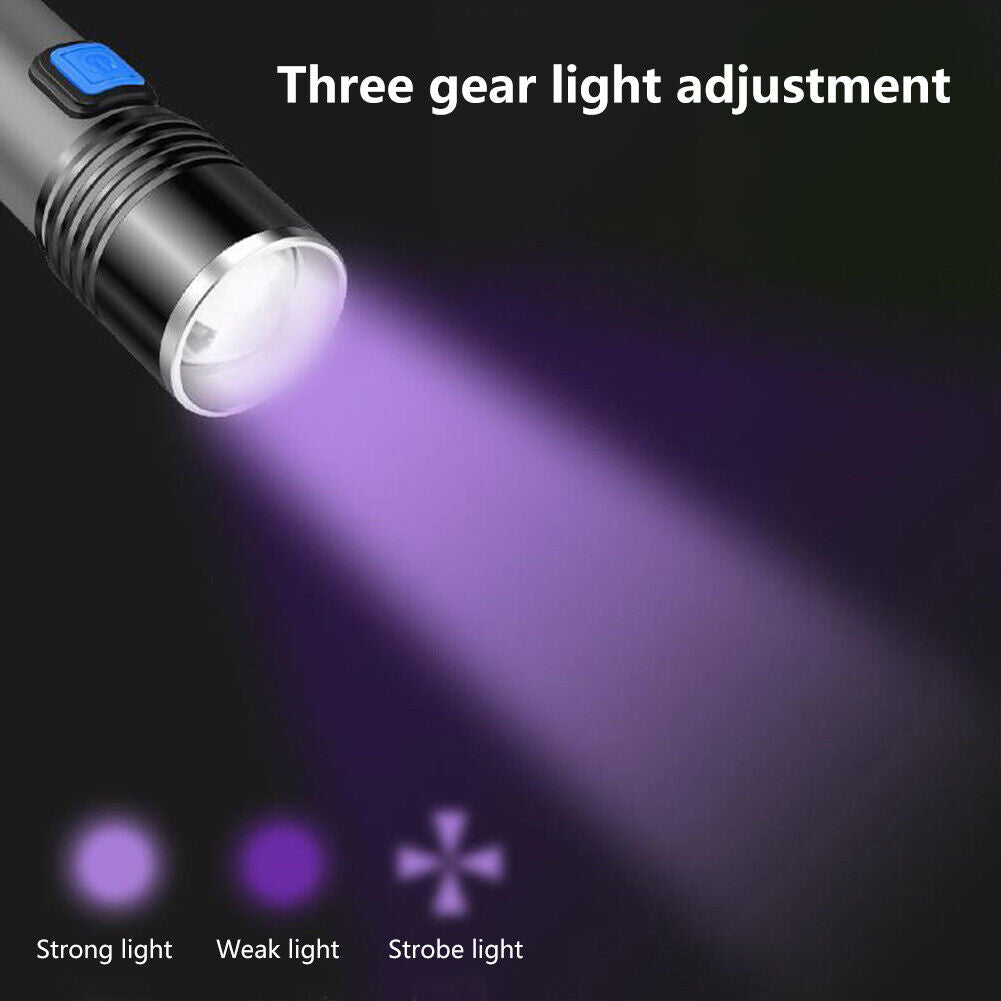 Rechargeable LED UV Flashlight