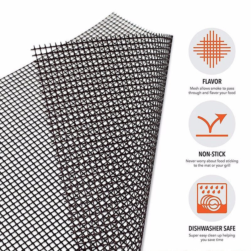 Non-Stick Grid Shape BBQ Mat