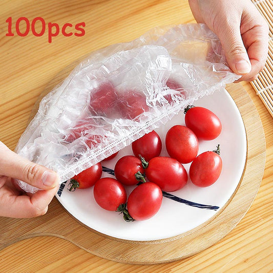 Disposable Food Cover Plastic Wrap - 100pcs